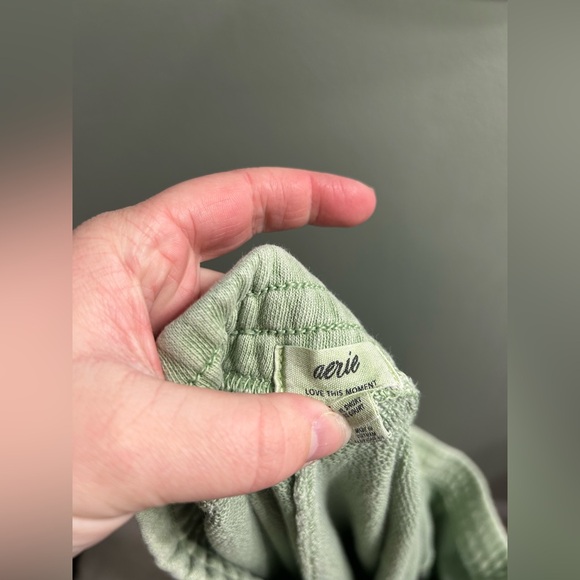 Aerie house party skater wide leg sweatpants green - Picture 3 of 7